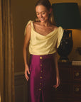 MASONS DAUGHTER | Lily Scarf Top, Yellow & Yellow Striped