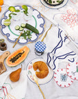 MISETTE Fête Embroidered Linen Coasters (Set of 4)