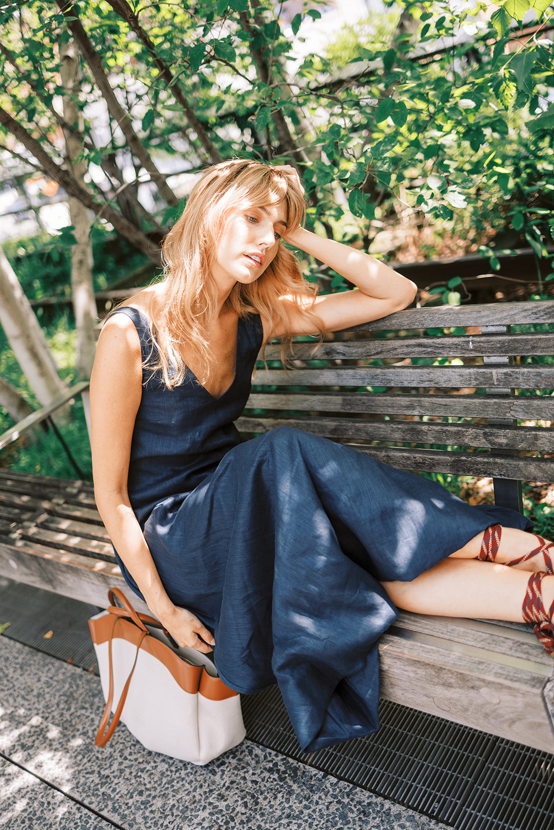 MASON'S DAUGHTER | Nicole Dress, Navy Linen XS MASON'S DAUGHTER | Nicole Dress, Navy Linen XS