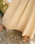 MASON'S DAUGHTER | Sophia Maxi Skirt, Brown & Ivory Dobby Striped