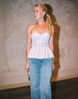 MASON'S DAUGHTER | Tilly Top, Lavender & Ivory Gingham Shantung