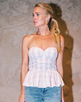 MASON'S DAUGHTER | Tilly Top, Lavender & Ivory Gingham Shantung