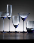 CASKATA Quinn Martini Glasses, Ocean Set of 2