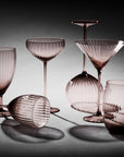 CASKATA Quinn Martini Glasses, Mocha Set of 2