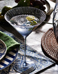 CASKATA Quinn Martini Glasses, Ocean Set of 2