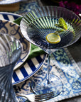 CASKATA Quinn Martini Glasses, Ocean Set of 2