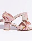 LARROUDE | Brigitte Ruffle Mule In Tulip Printed Raffia