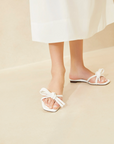 Hadley Bow Sandal, White