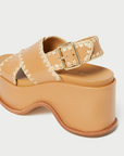 Mae Platform Sandal, Honey/Natural