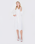 MASON'S DAUGHTER | Sutton Shirtdress, White/Tonal Stripe