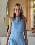 MASON by MASON'S DAUGHTER | Sloane Top, Hydrangea Blue Silk Moire