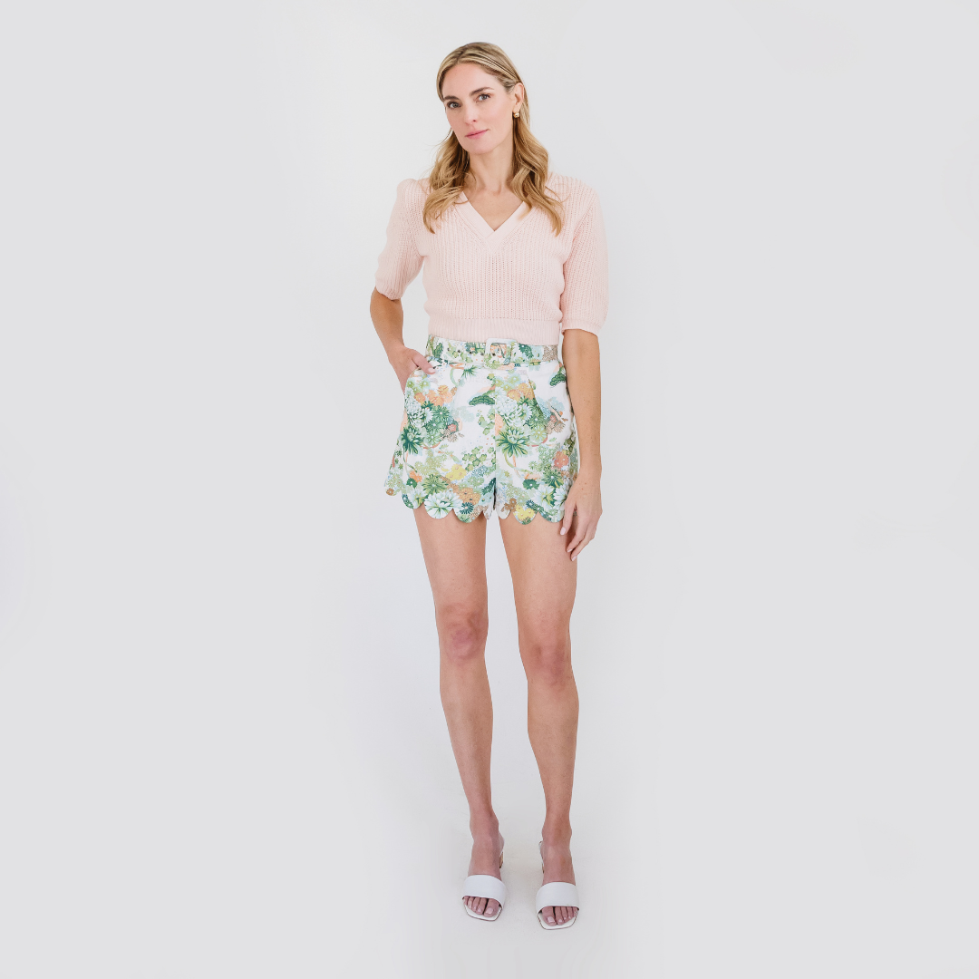 MASON'S DAUGHTER | Cropped Melissa Sweater, Soft Pink
