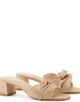 LARROUDE | Brigitte Ruffle Mule In Beige Raffia