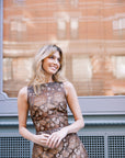 MASON by MASON'S DAUGHTER Carina Dress, Brown Jacquard