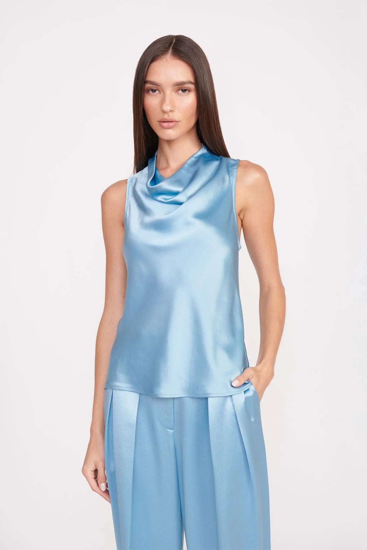 Gesture Top, French Blue