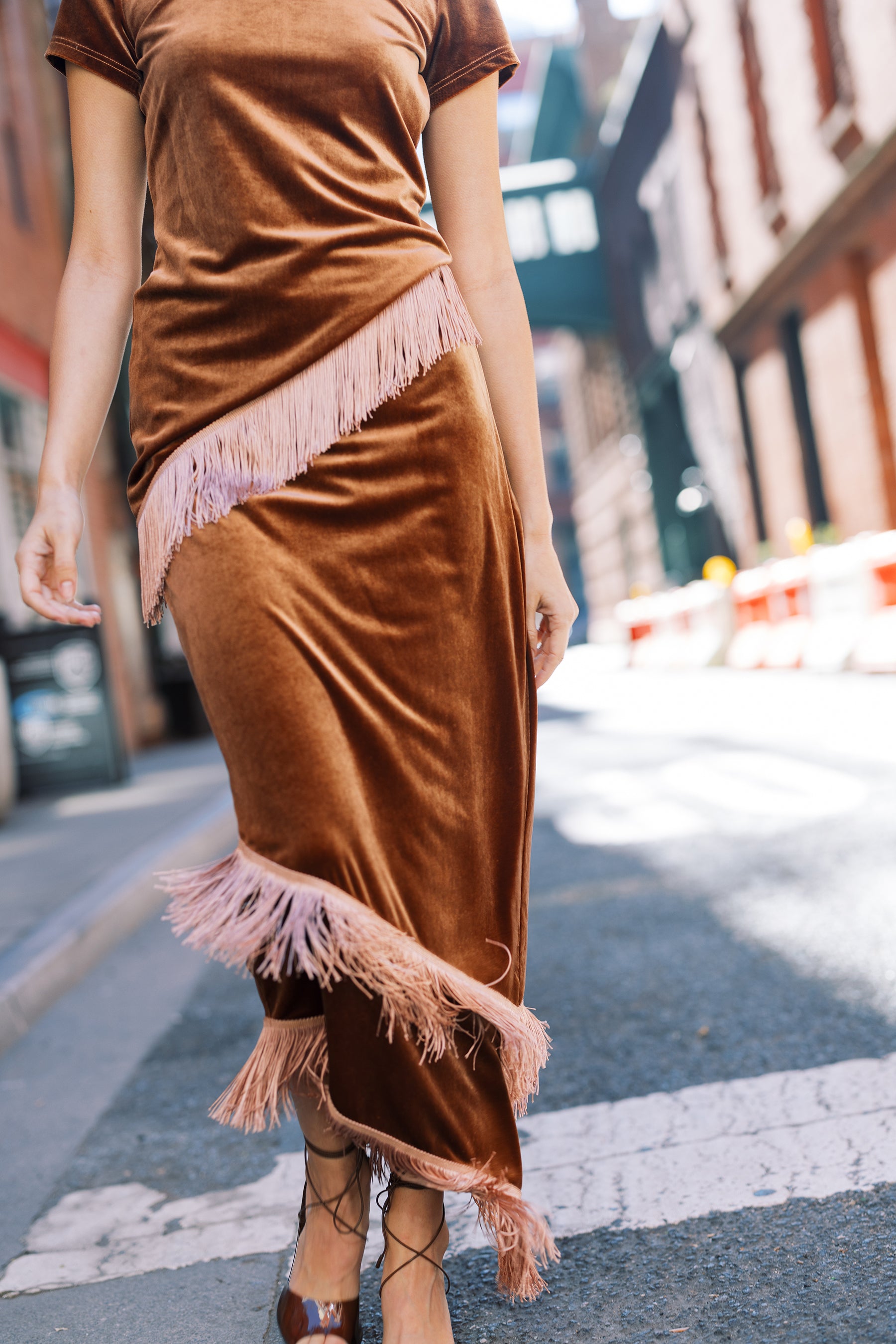 MASON'S DAUGHTER Molly Skirt, Velvet Fringe