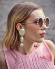 Pearl Linear Bubble Earrings