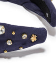 Navy Houston Astros Embellished Knotted Headband