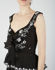 Yvette Top, Black Floral Lace