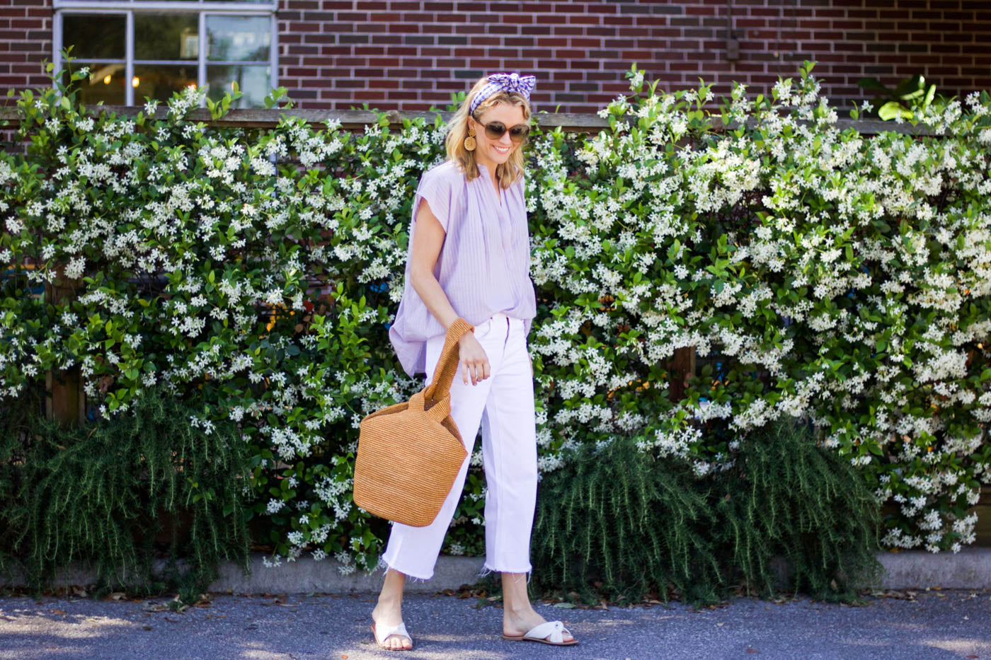 Staying On Trend in our Lilac Tunic + Sporty-Chic Sandals