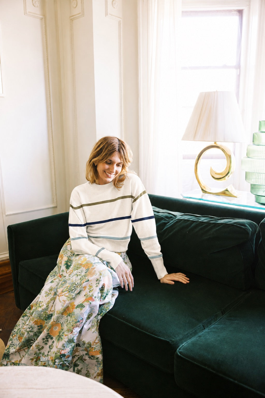 MASON'S DAUGHTER | Danielle Sweater, Cream Multi Striped Knit