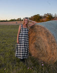MASON'S DAUGHTER | Midnight Gingham Midi Dress