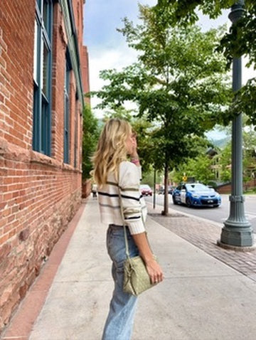 MASON'S DAUGHTER | Danielle Sweater, Cream Multi Striped Knit
