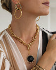 MIGNONNE GAVIGAN Odyssey Necklace Black Gold