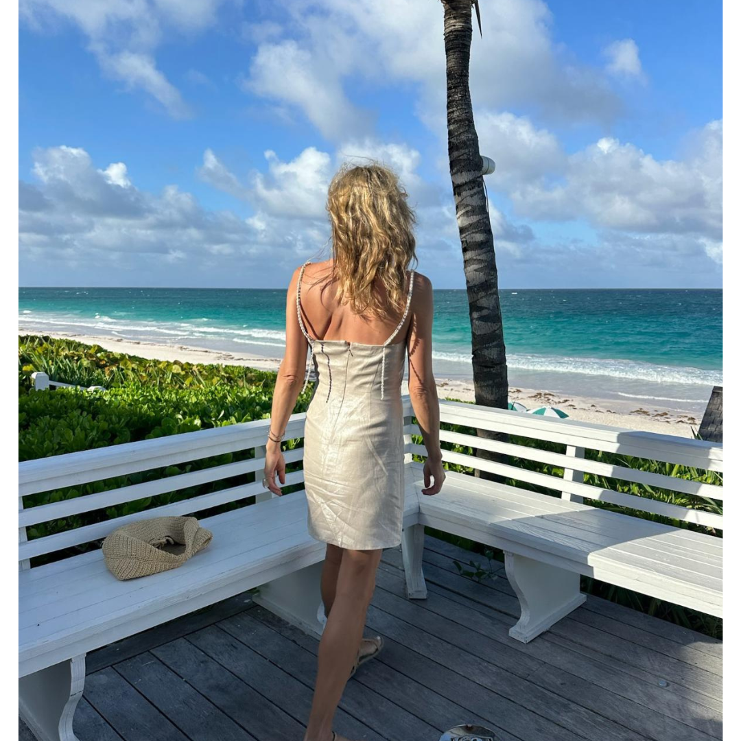 MASON by MASON'S DAUGHTER Sloane Dress, Metallic Linen XS - MADE-TO-ORDER MASON by MASON'S DAUGHTER Sloane Dress, Metallic Linen XS - MADE-TO-ORDER