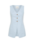 POSSE Lorenzo Tailored Vest, Silver Blue