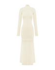 POSSE Romy High Neck Dress, Cream