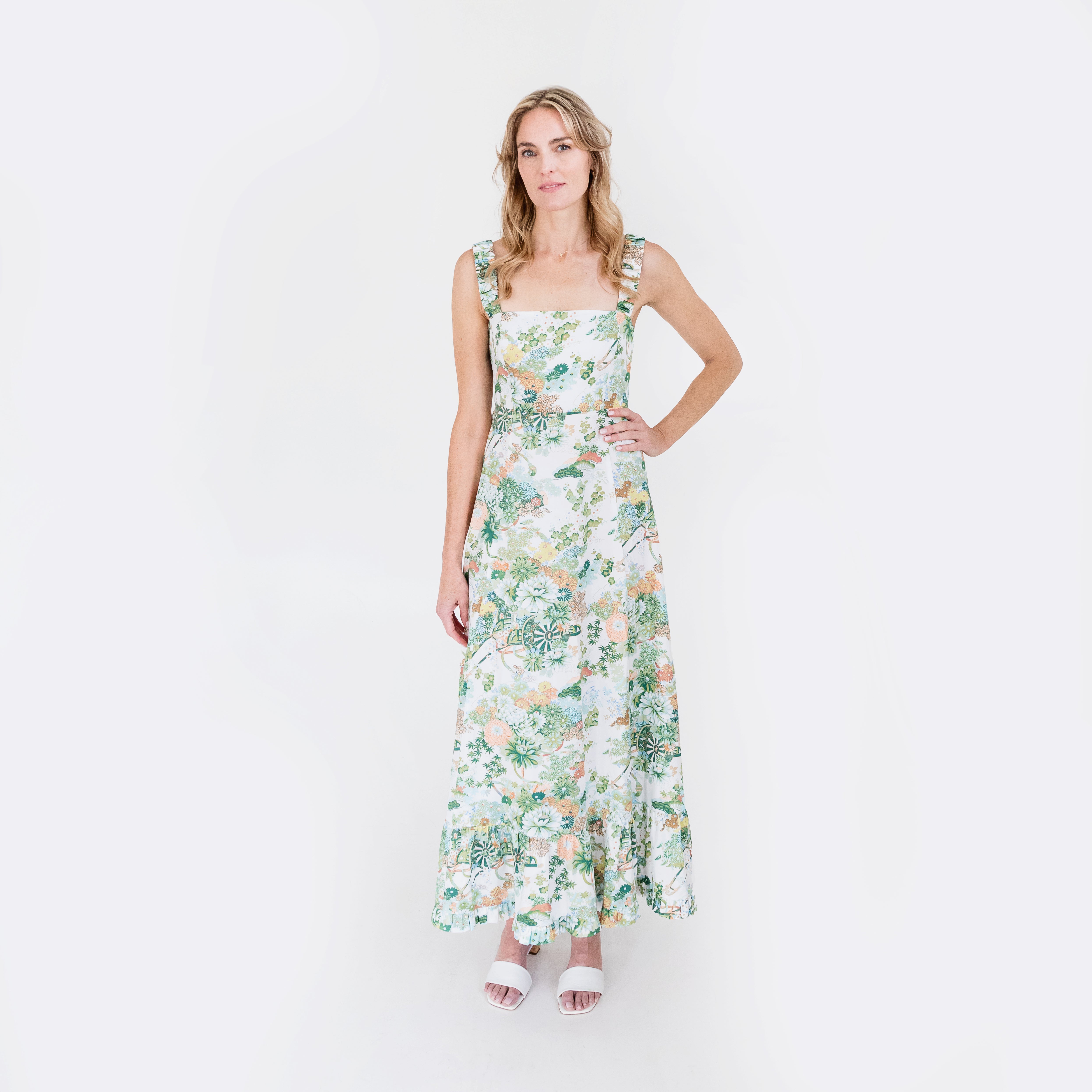 MASON&#39;S DAUGHTER Maxi Dress, Spring Chinoiserie