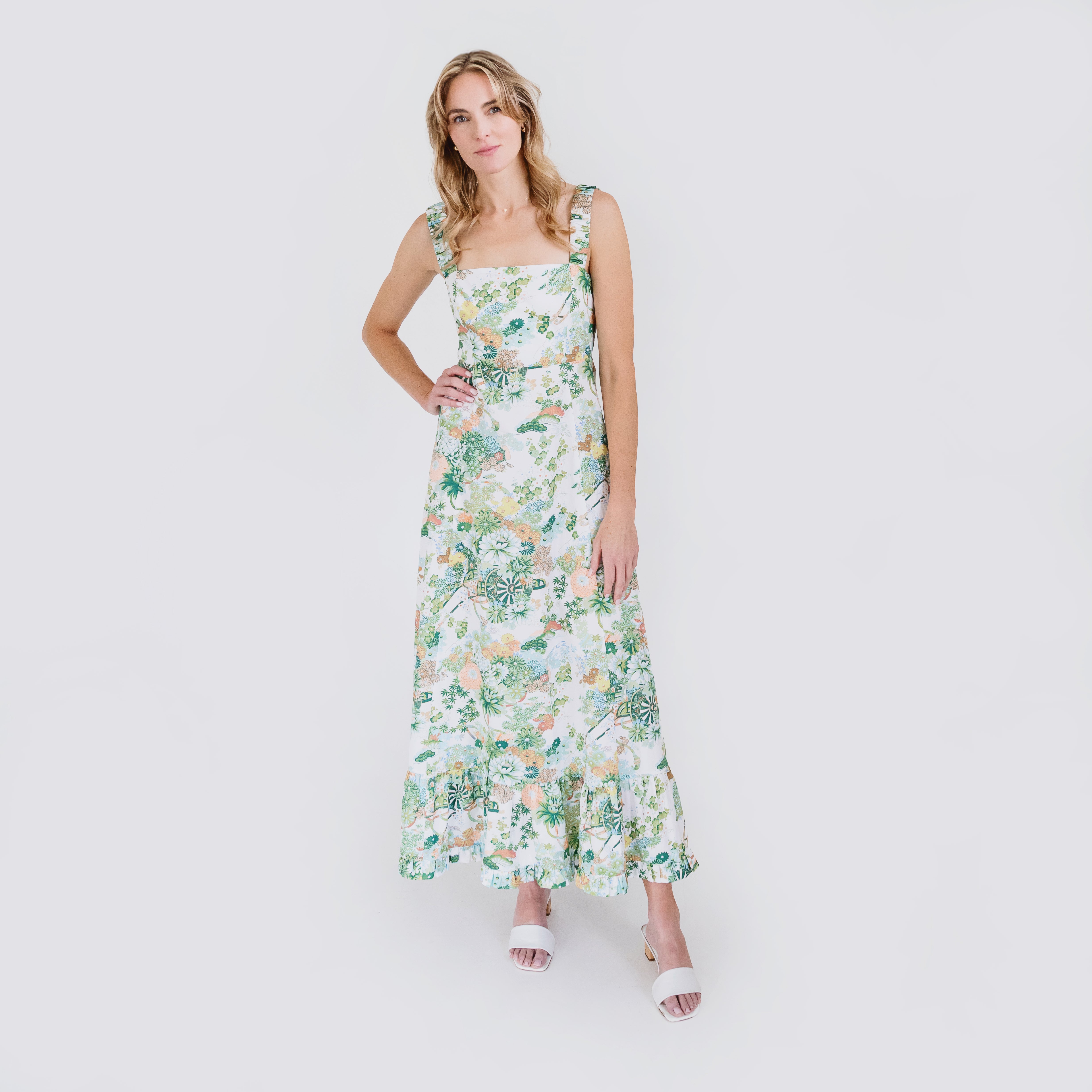 MASON&#39;S DAUGHTER Maxi Dress, Spring Chinoiserie