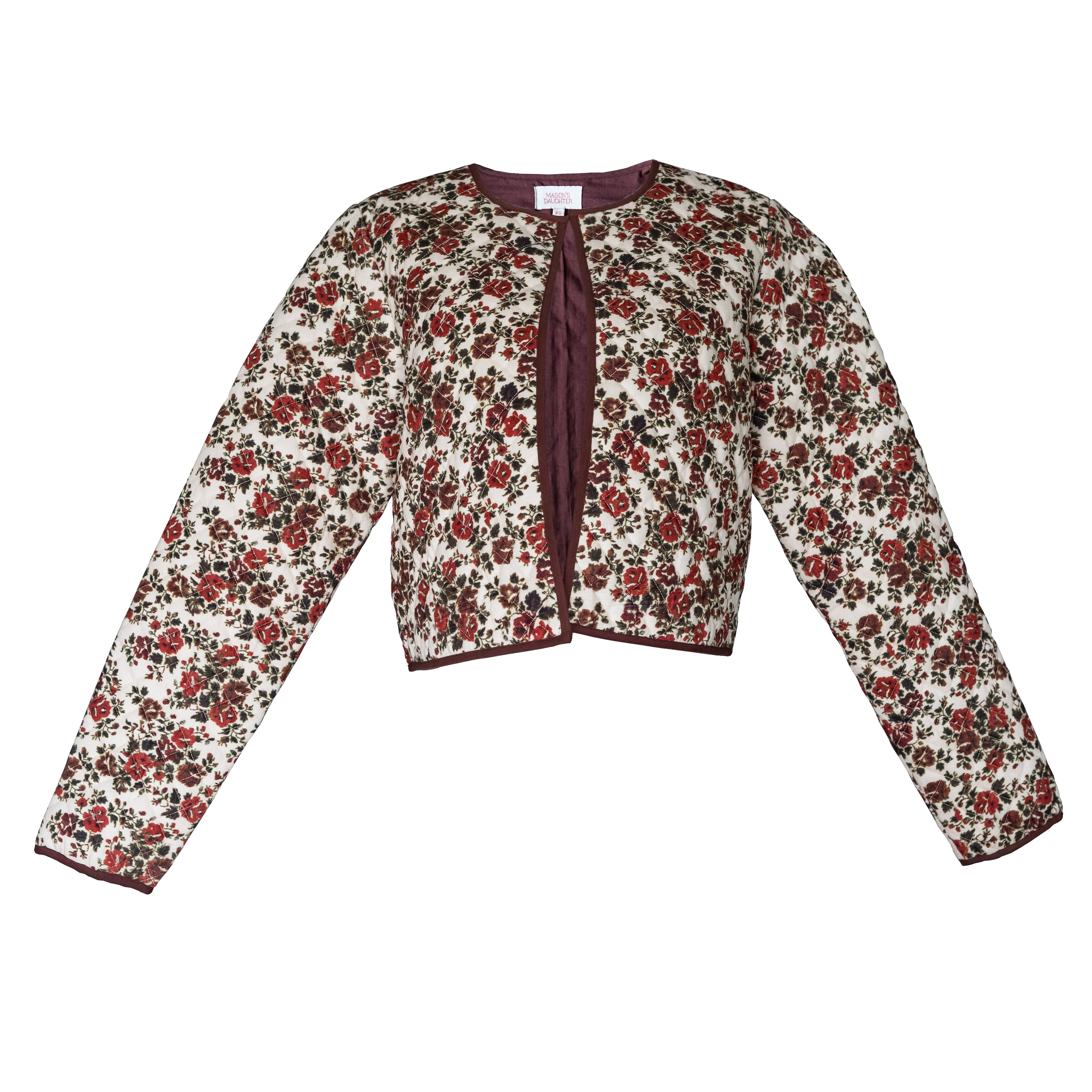 Sasha Jacket, Quilted Floral Printed Velvet