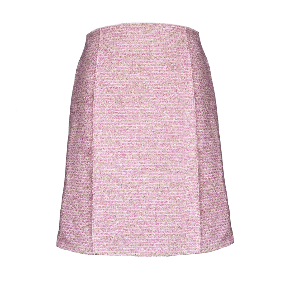 Elizabeth Skirt, Pink Boucle Tweed