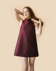 MASON by MASON'S DAUGHTER Savannah Dress, Oxblood Silk Wool