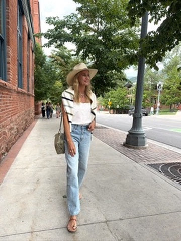 MASON'S DAUGHTER | Danielle Sweater, Cream Multi Striped Knit