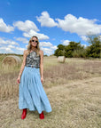 MASON'S DAUGHTER Emma Skirt, Light Wash Chambray