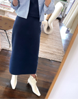 MASON'S DAUGHTER Stella Skirt, Navy Knit