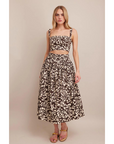 CARA CARA Pinecrest Midi Skirt, Mosaic Flora Soil