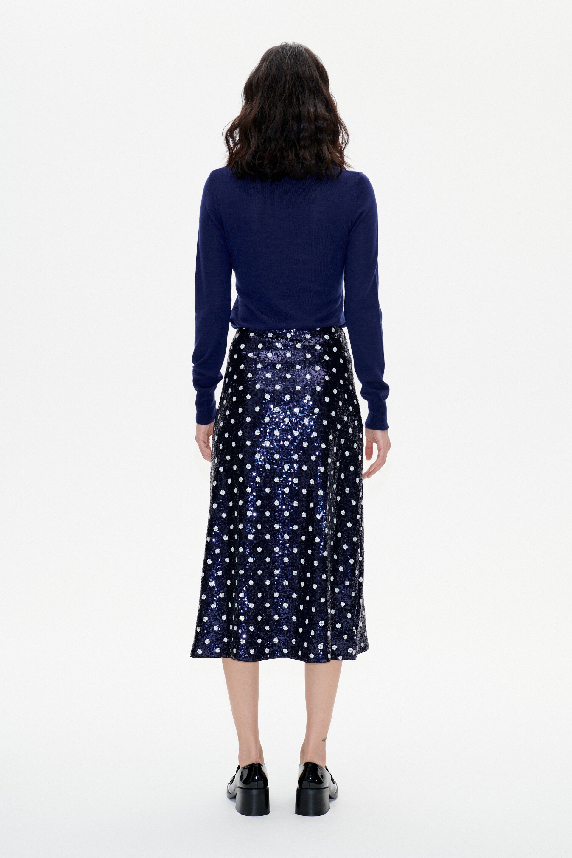 Jily Skirt, Blue Dotted Sequins