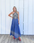 MASON'S DAUGHTER Emma Skirt, Stone Wash Chambray
