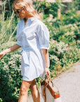 MASON'S DAUGHTER Anna Dress, Blue and White Striped