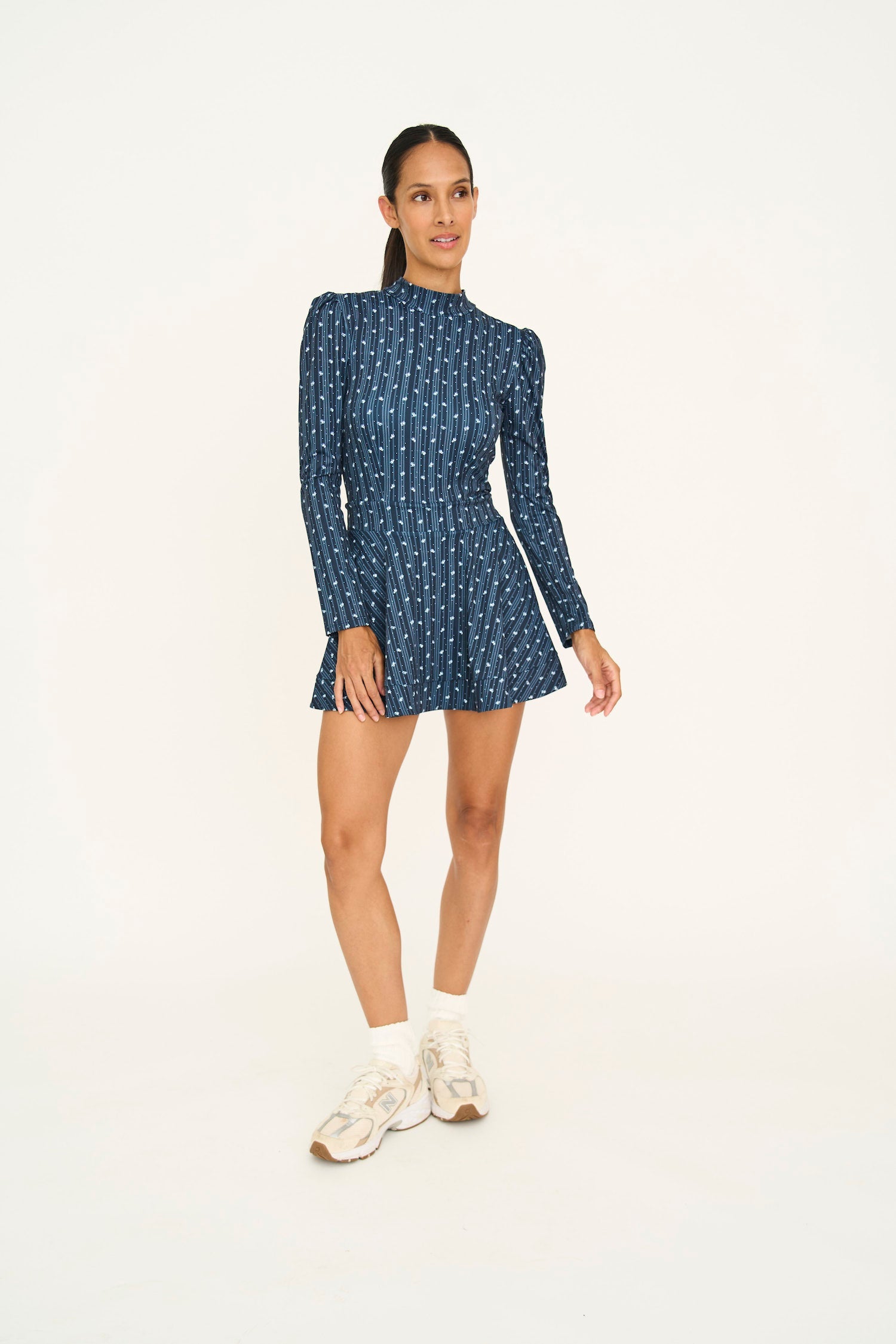 BYRDIE GOLF Long Sleeve Montauk Mini Dress