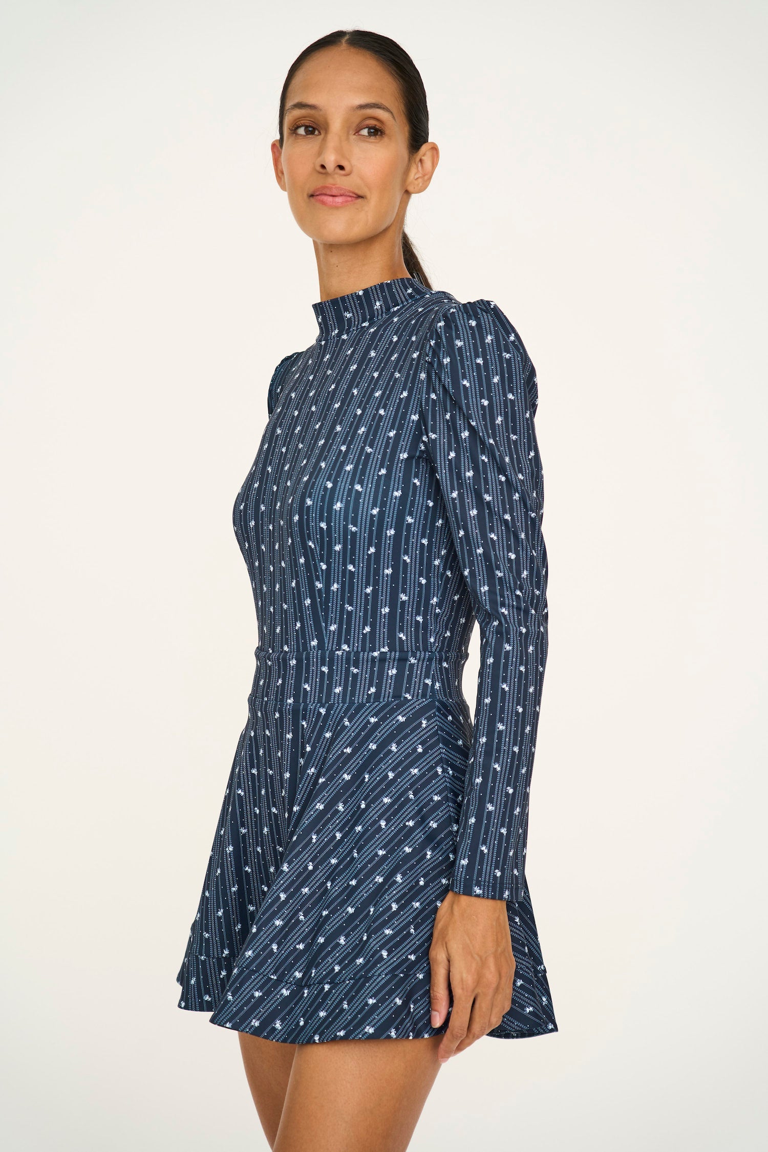 BYRDIE GOLF Long Sleeve Montauk Mini Dress