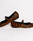 LARROUDÉ Blair Ballet Flat In Leopard Print Calf Hair