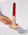 POMELO CASA Candlestick with hand painted designs