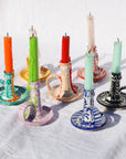 POMELO CASA Candlestick with hand painted designs