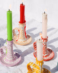 POMELO CASA Candlestick with hand painted designs