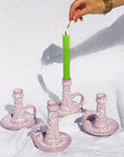 POMELO CASA Candlestick with hand painted designs